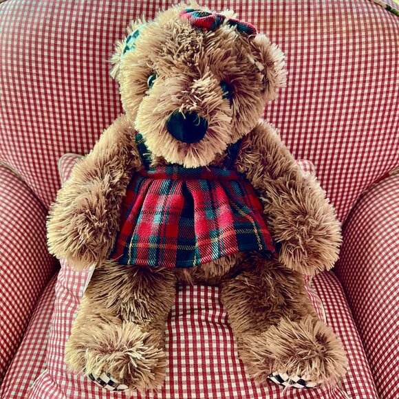 NWT.SALE!Adorable MacKenzie-Childs Tartastic Kenzie the Bear Christm…